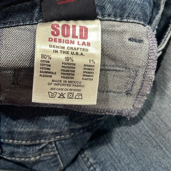 Design Lab Houston High Heel Bell Jeans size XS - Picture 6 of 8